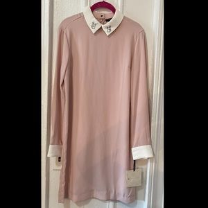 Victoria Beckham Bunny Colar Dress- Blush- Small- NWT!!